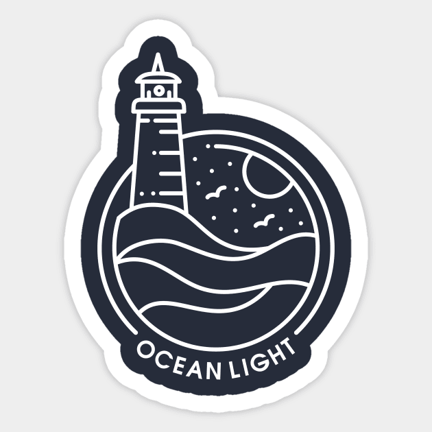 Ocean Light Sticker by Magniftee